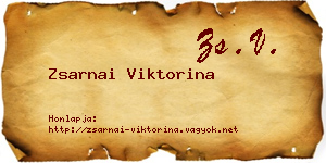 Zsarnai Viktorina névjegykártya